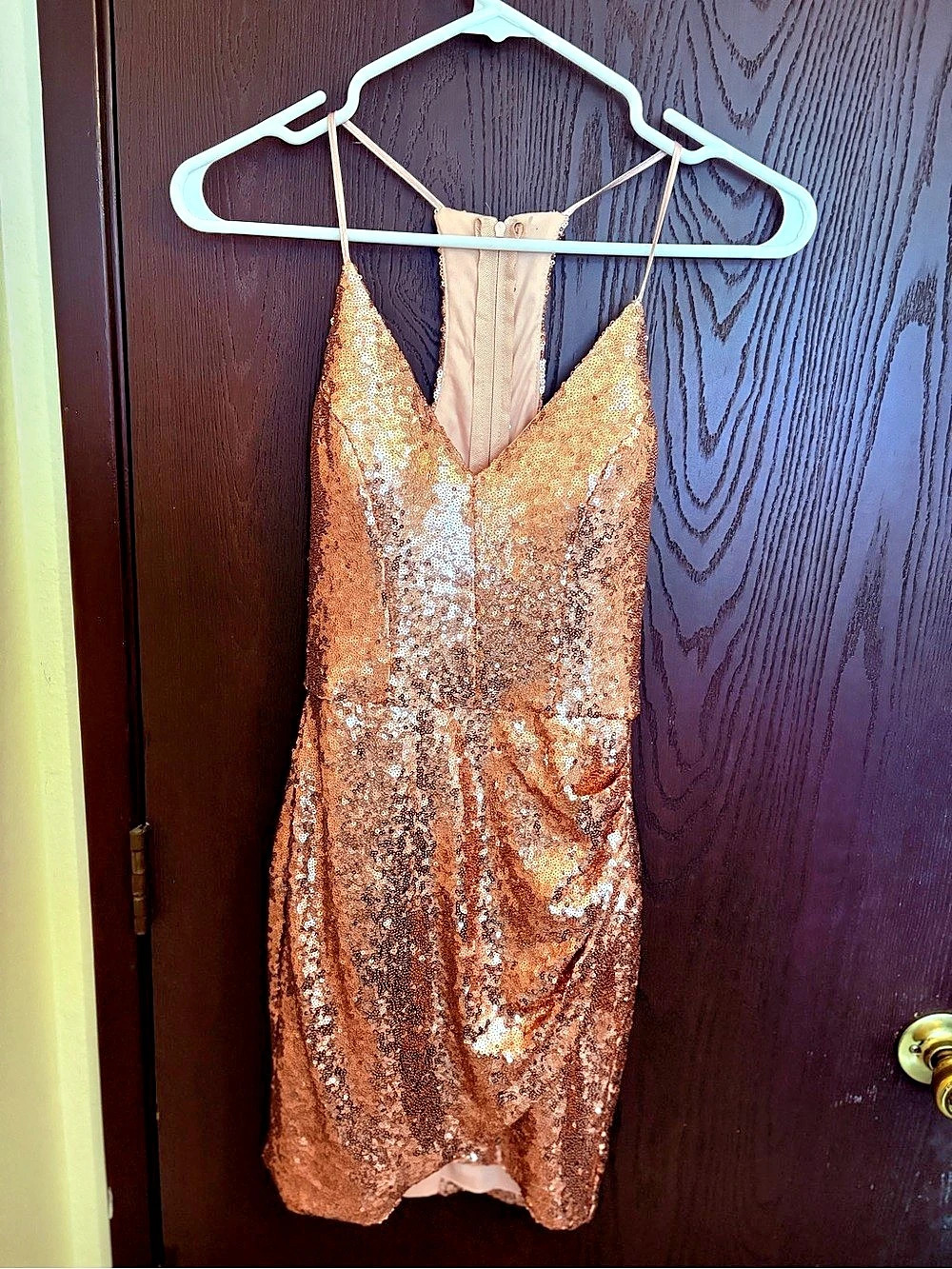 Sequin Mini Dress in Brown Like New